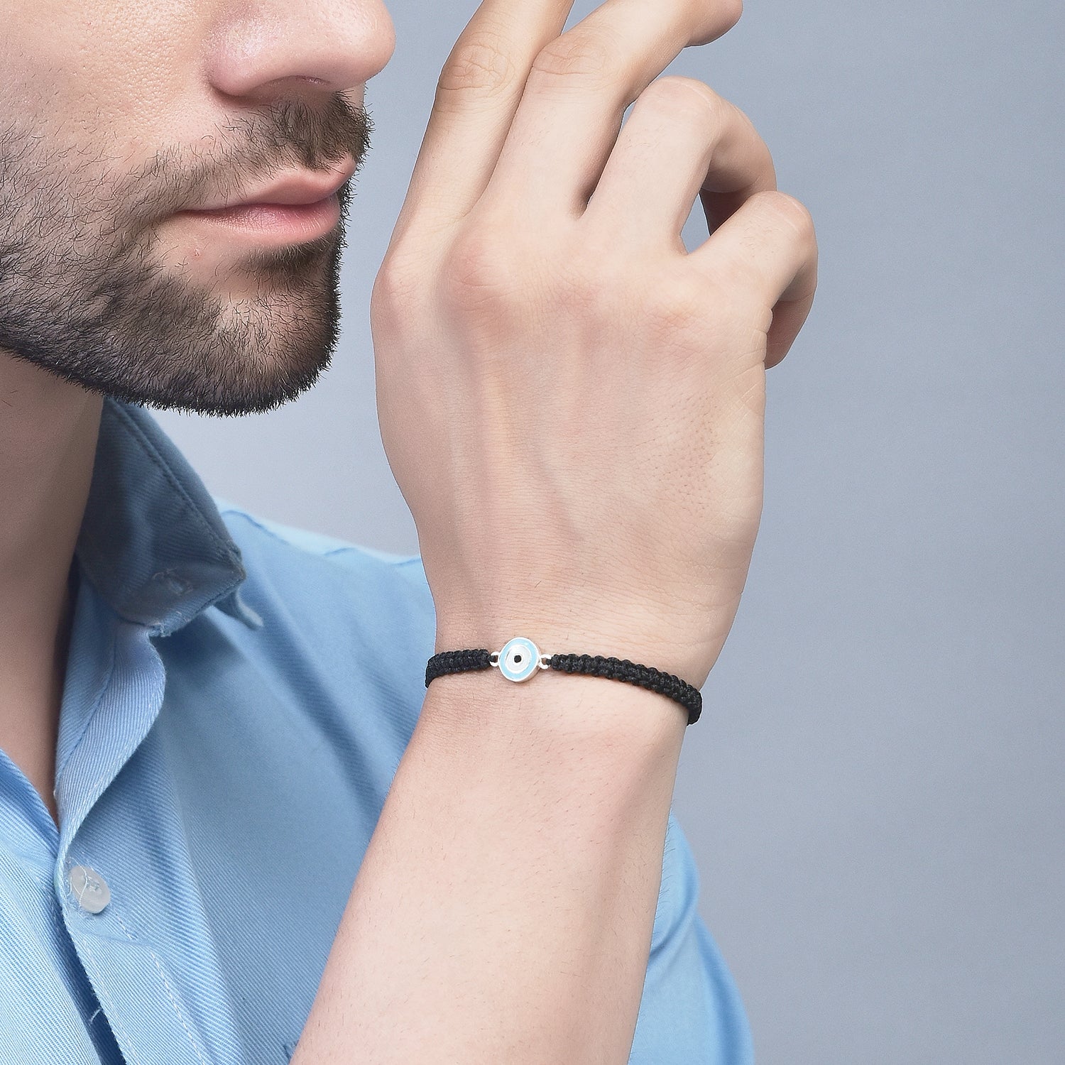 MEN - EvilEye "Nazar Guardian" 92.5 Silver Bracelet