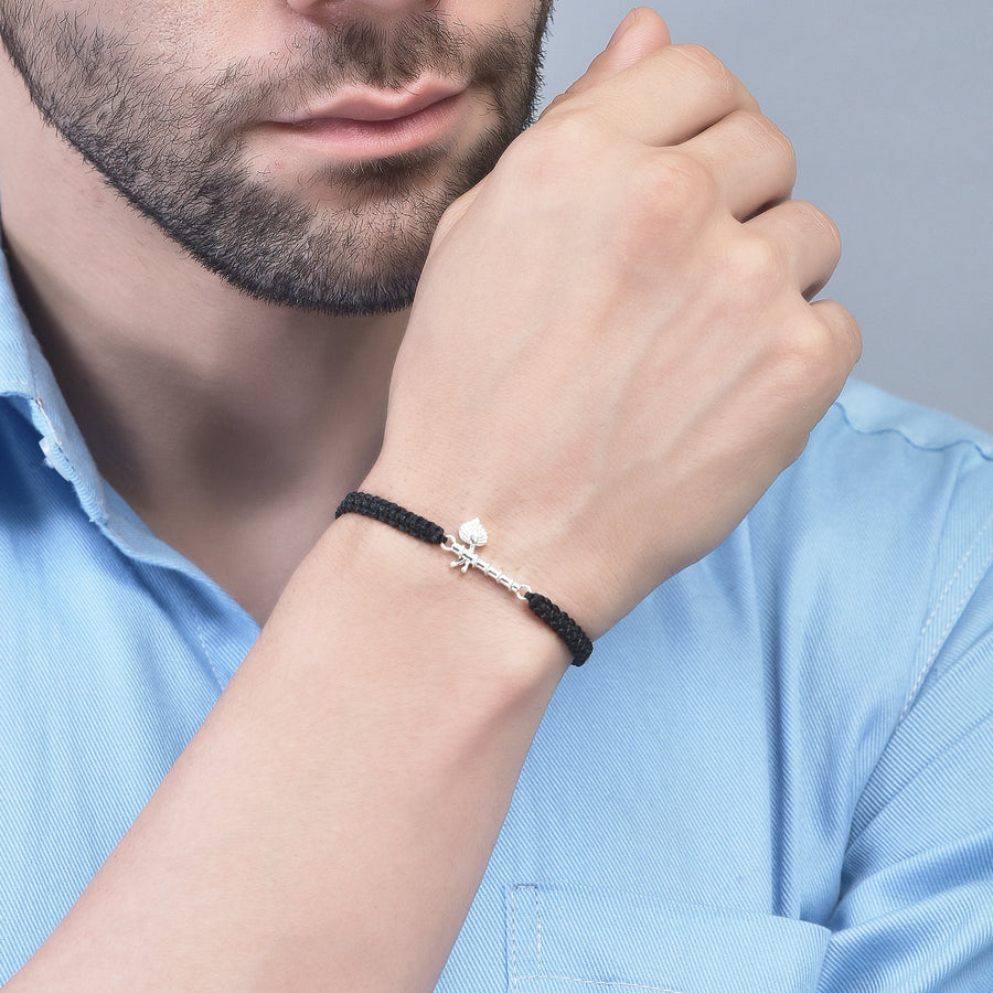 PREORDER  - MEN - Thakur ji Bansuri 92.5 Silver Bracelet