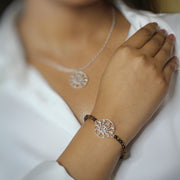 WOMEN - Devi Maa 92.5 Silver with Tiger Eye Beads Bracelet