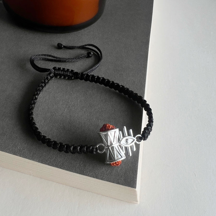 MEN - Triveni Damru 92.5 Silver Bracelet