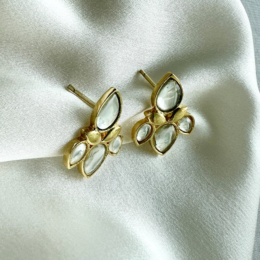 Sitara Stud Art Deco Lotus Earring