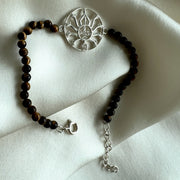 WOMEN - Devi Maa 92.5 Silver with Tiger Eye Beads Bracelet