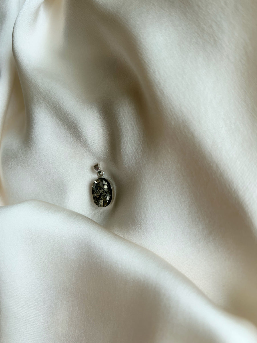 NECKLACE - Pyrite Natural Form 92.5 Silver Necklace