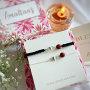 COUPLE - Third Eye with Rudraksha 92.5 Silver Bracelets