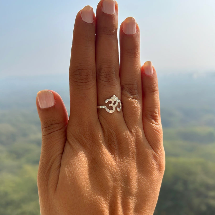 WOMEN RING - 92.5 Silver OM Ring