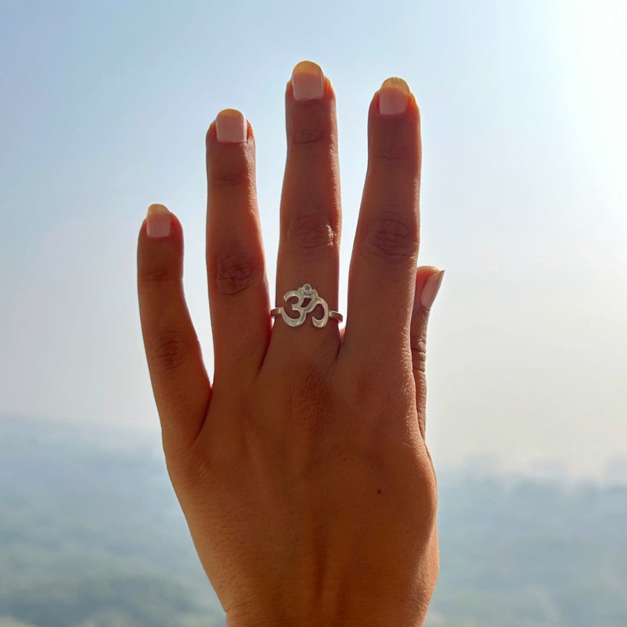 WOMEN RING - 92.5 Silver OM Ring