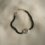 WOMEN- OM 92.5 Silver with Black Onyx beads Bracelet