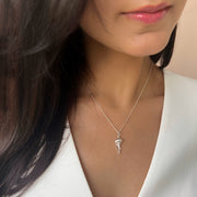 Necklace - Vayuputra Gada 92.5 Silver Pendant and Chain