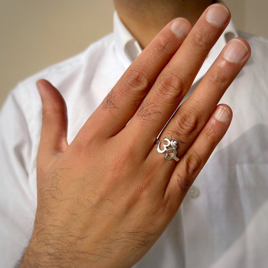 PREORDER - MEN - OM Ring 92.5 Silver