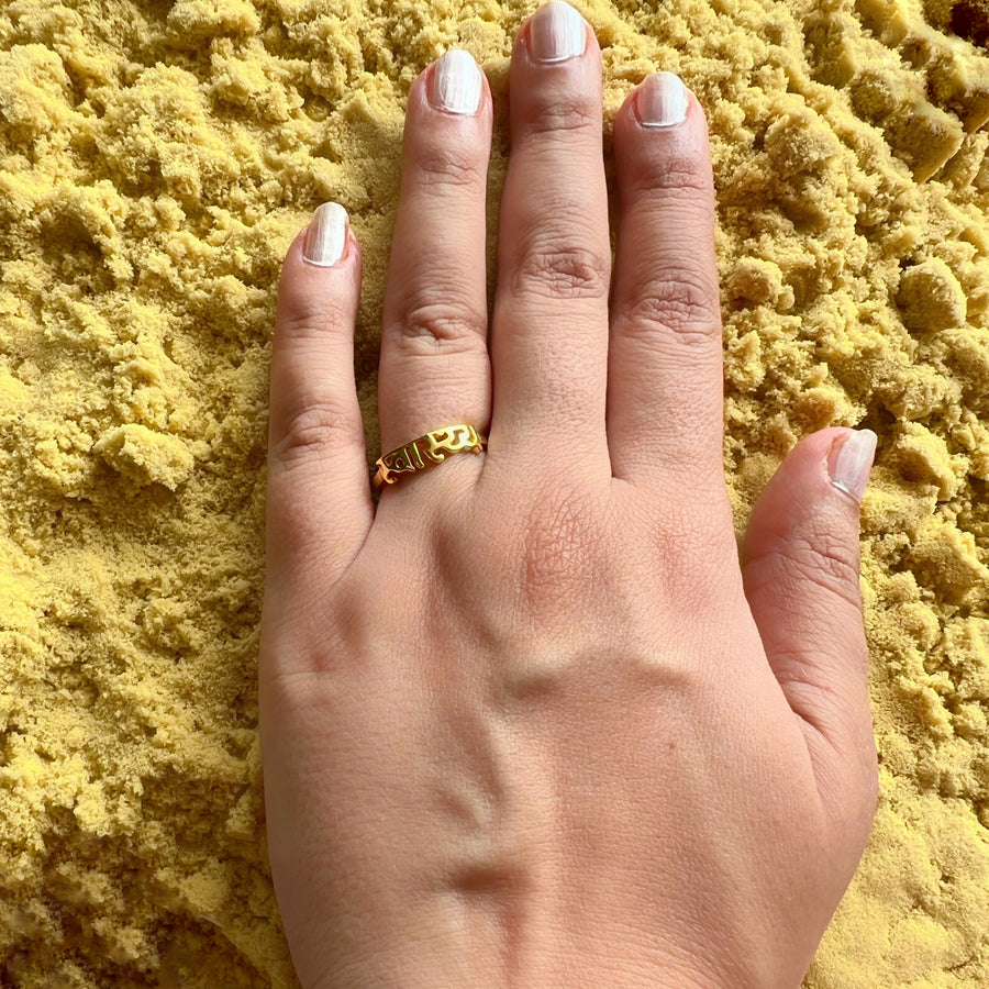 Swasthya (Health) 92.5 Silver Shakti Ring (with 22k Gold-plating)