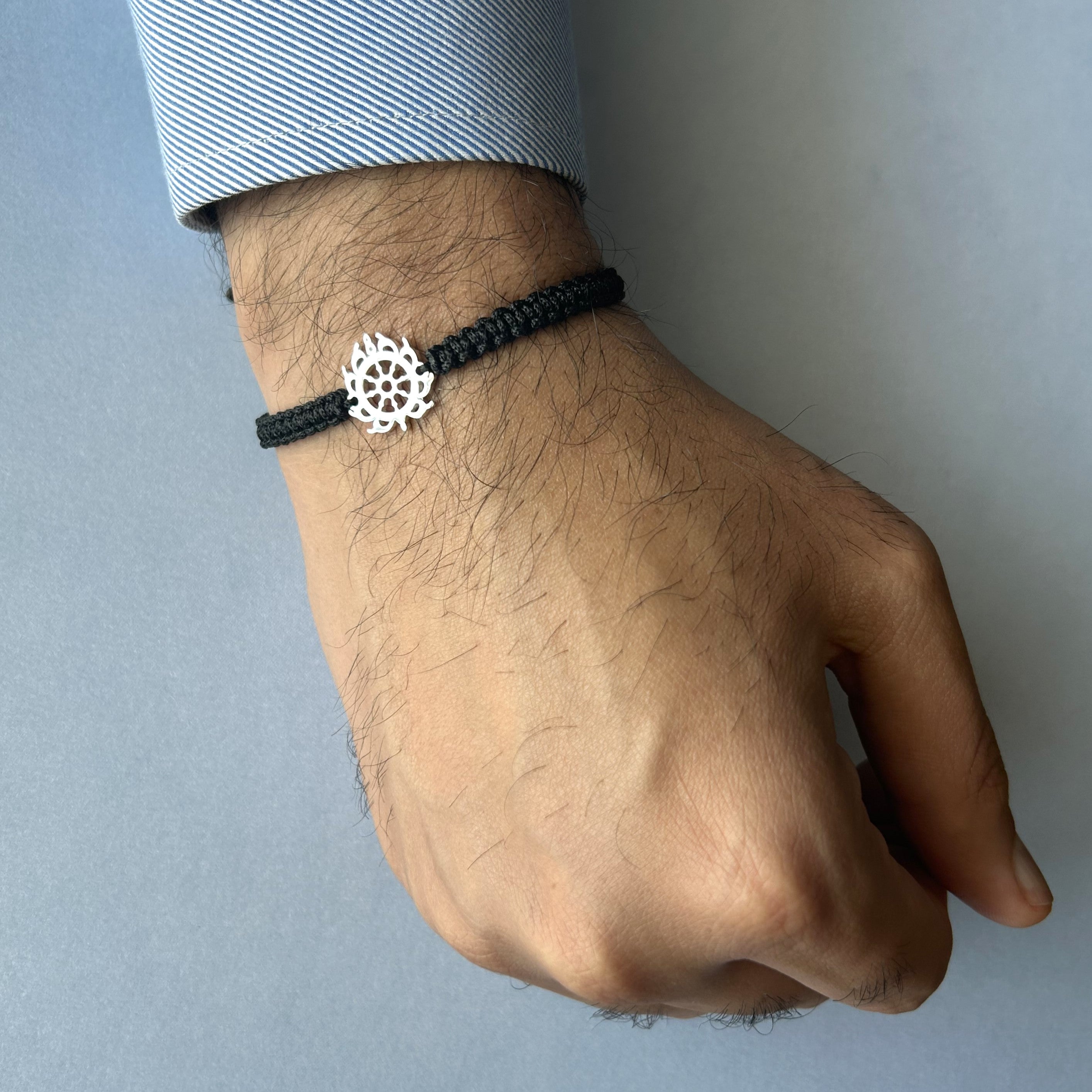 MEN - Sudarshan Chakra 92.5 Silver Bracelet