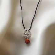 PENDANT - Mahadev's Trishul Gaze with Rudraksha 92.5 Silver