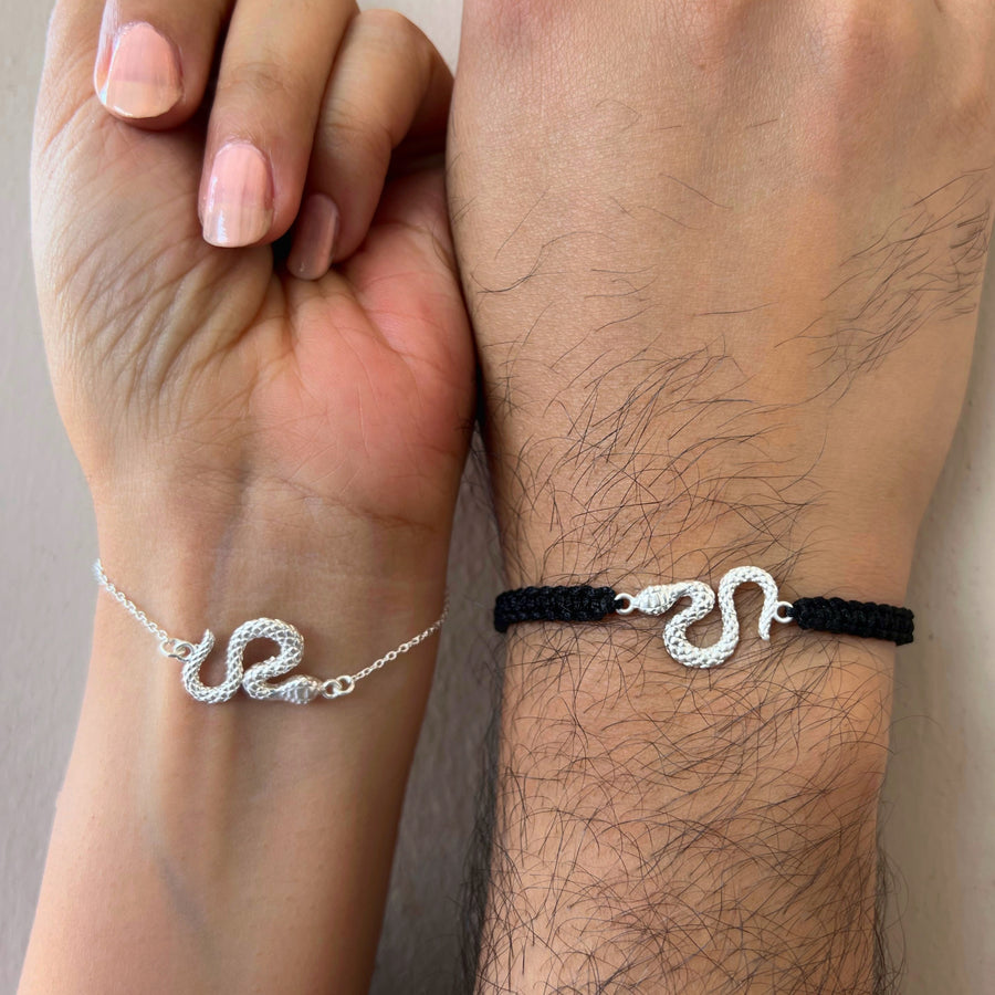 COUPLE -Vasuki Nag  92.5 Silver Bracelets
