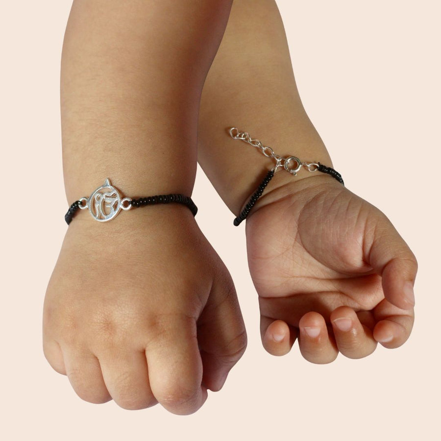 KIDS - (Pair) Ek Onkar Kids 92.5 Silver Bracelets