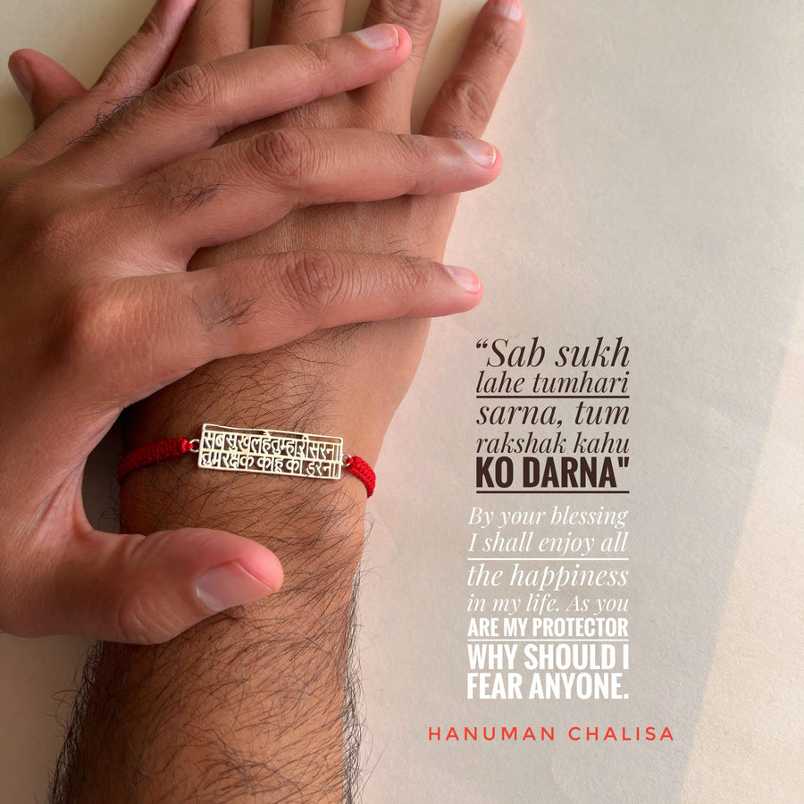 PREORDER - Hanuman Chalisa Classic Thread – 92.5 Silver Bracelet