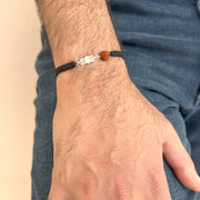 PREORDER - MEN - Third Eye with Rudraksha 92.5 Silver Bracelet