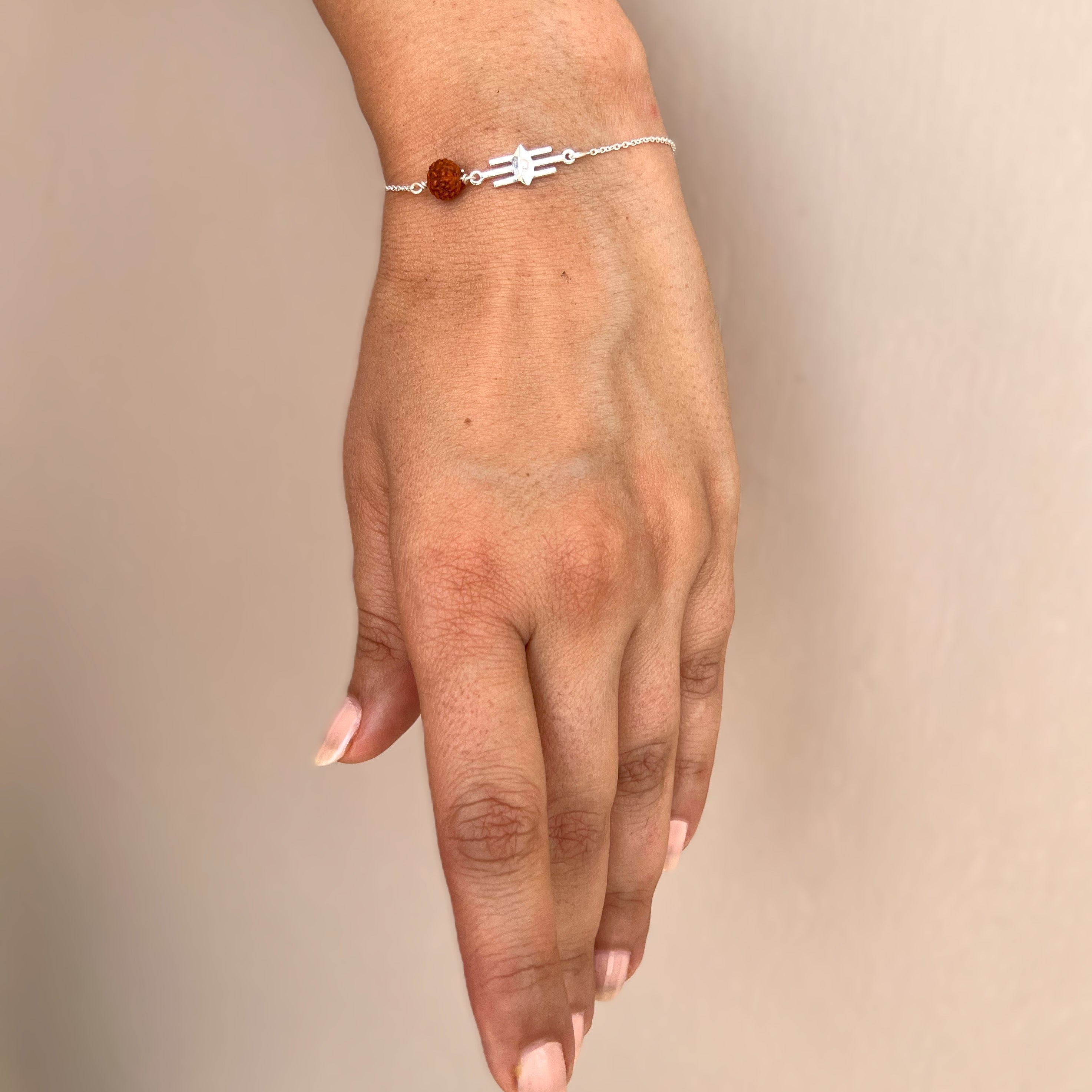 WOMEN - Third Eye with Rudraksha 92.5 Silver Bracelet