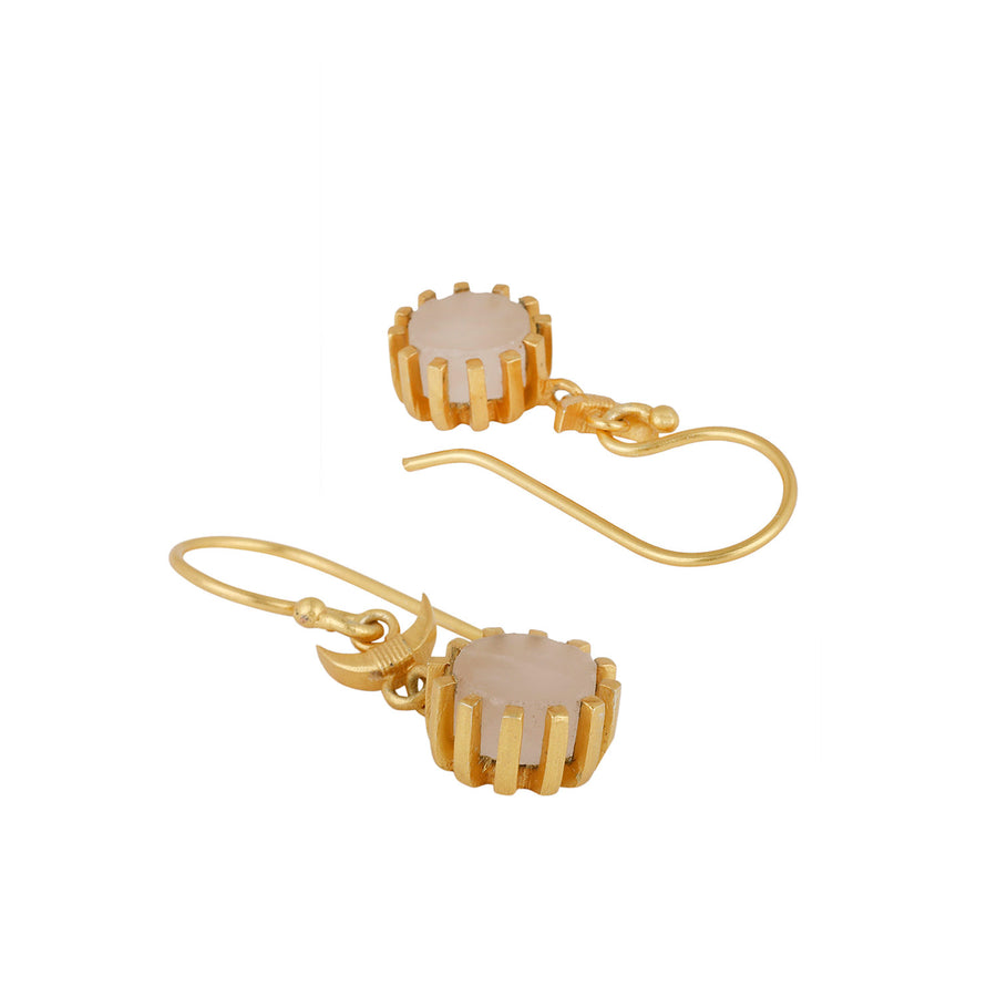 PREPAID Moon Hook Earring - Rose Quartz