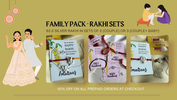 Family Pack - Rakhi Sets In 92.5 Silver