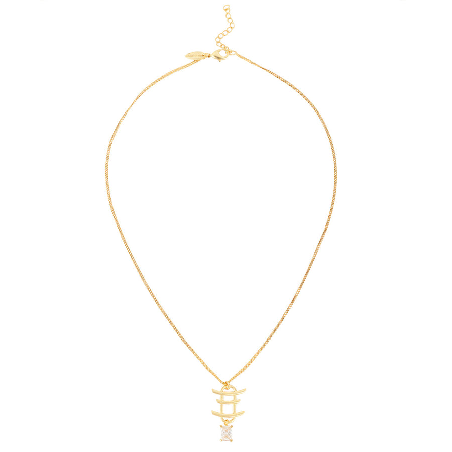Torii White Crystal Necklace