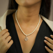 Capricorn Pearl 92.5 Silver Necklace PLUS Free Thread Bracelet