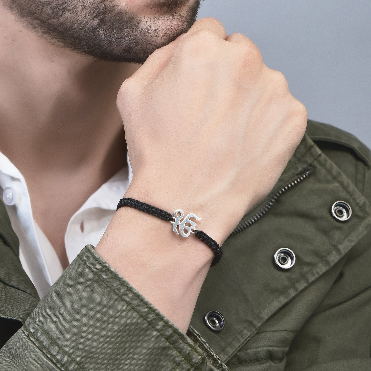 MEN - Rabb Raakhaa Ek Onkar  92.5 Silver Bracelet