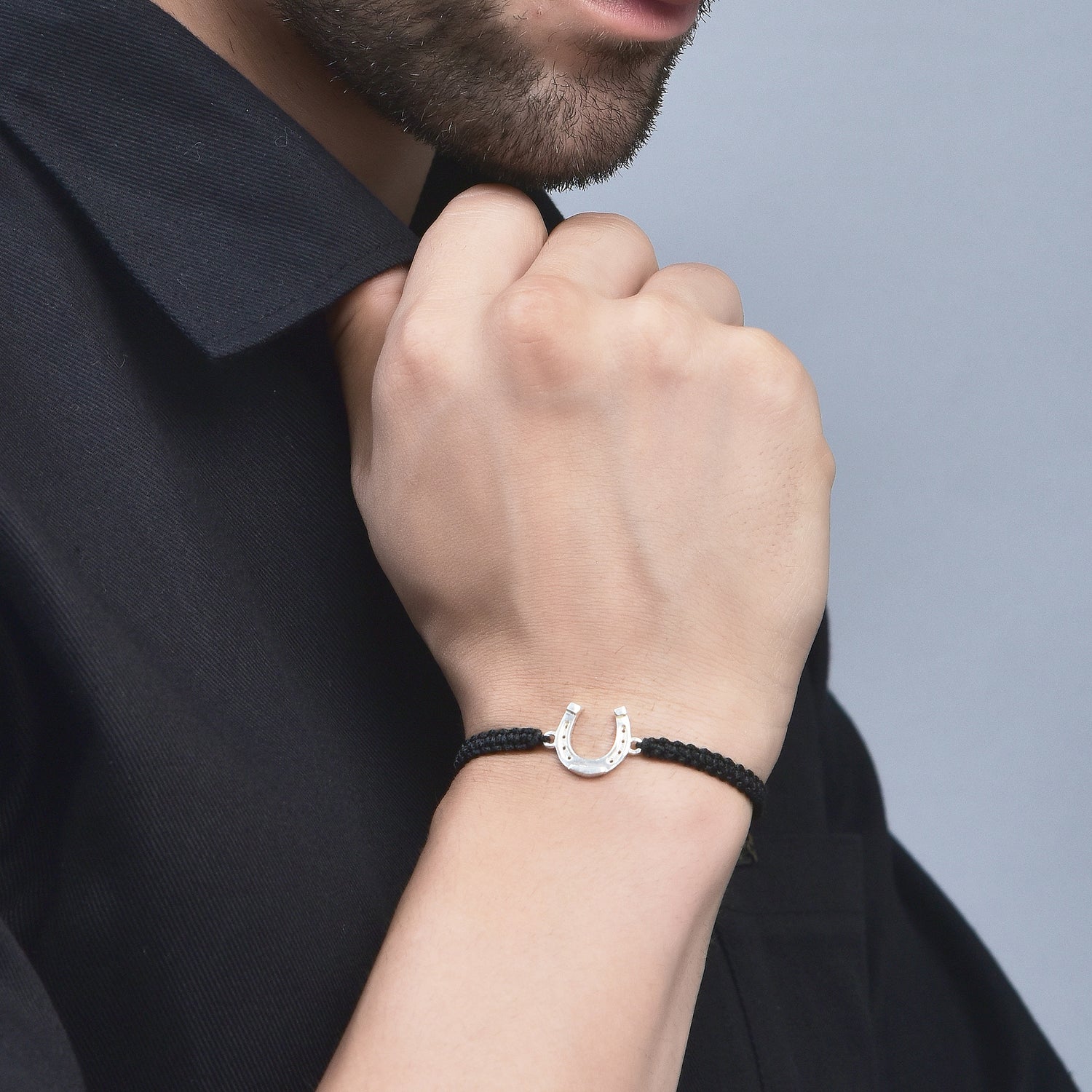 MEN- HorseShoe 92.5 Silver Bracelet