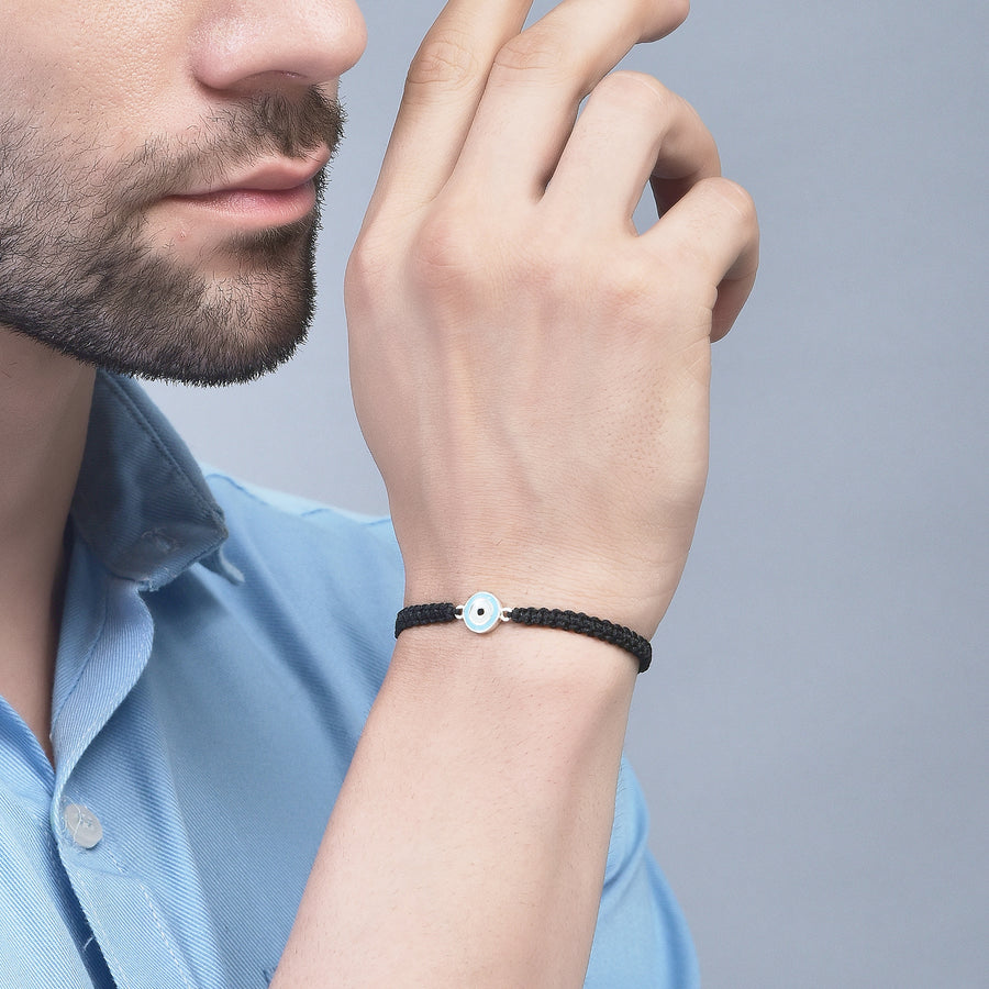 Men- EvilEye "Nazar Guardian" 92.5 Silver Bracelet