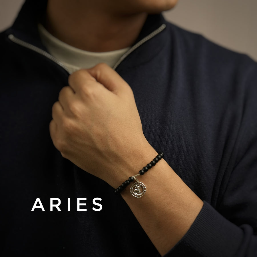 ALL Zodiac Sun Sign For Man - 92.5 Silver PLUS Free Thread Bracelet