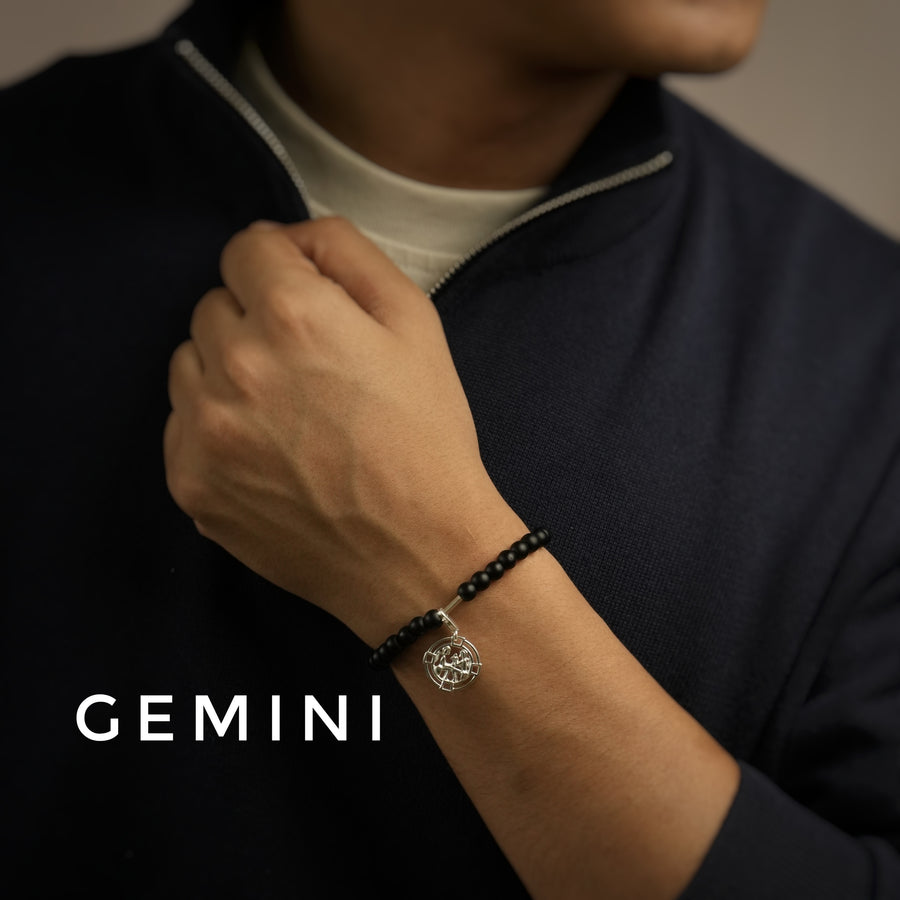 ALL Zodiac Sun Sign For Man - 92.5 Silver PLUS Free Thread Bracelet