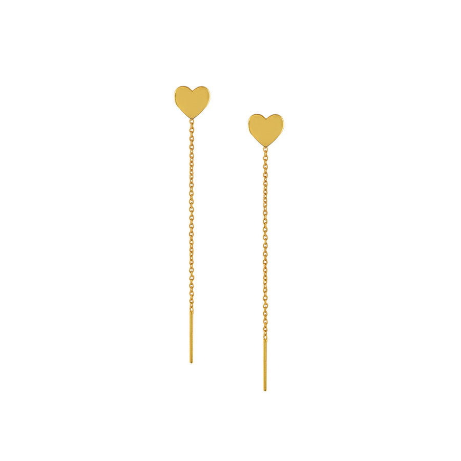 My Heart Thread Earring- 92.5  Silver ( with 22k Gold-plating)