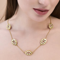 Sunflower Pearl Hair & Necklace Chain