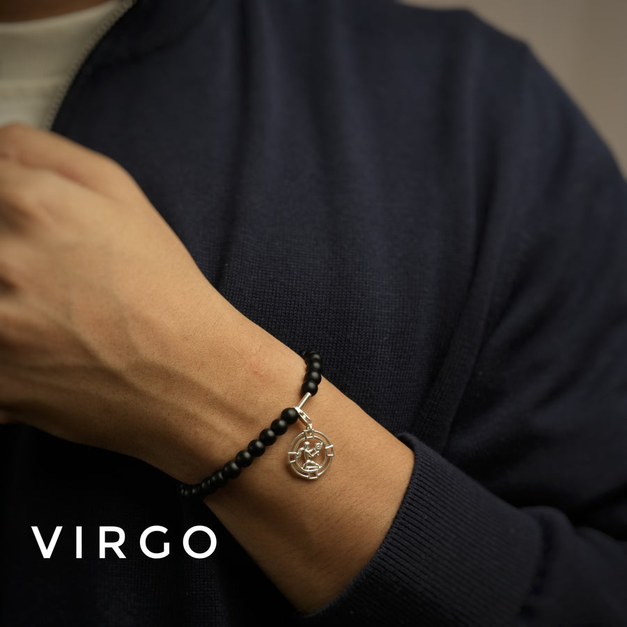 ALL Zodiac Sun Sign For Man - 92.5 Silver PLUS Free Thread Bracelet