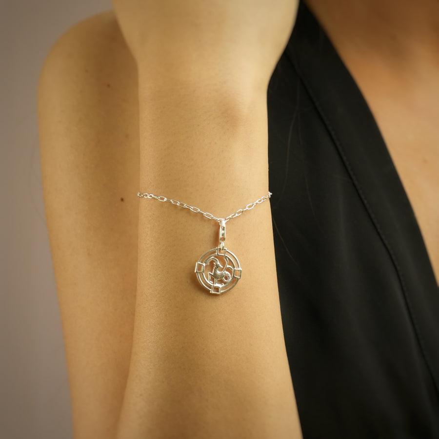 Woman Chain Bracelet - ALL Zodiac Sun-Sign in 92.5 Silver PLUS Free Thread Bracelet
