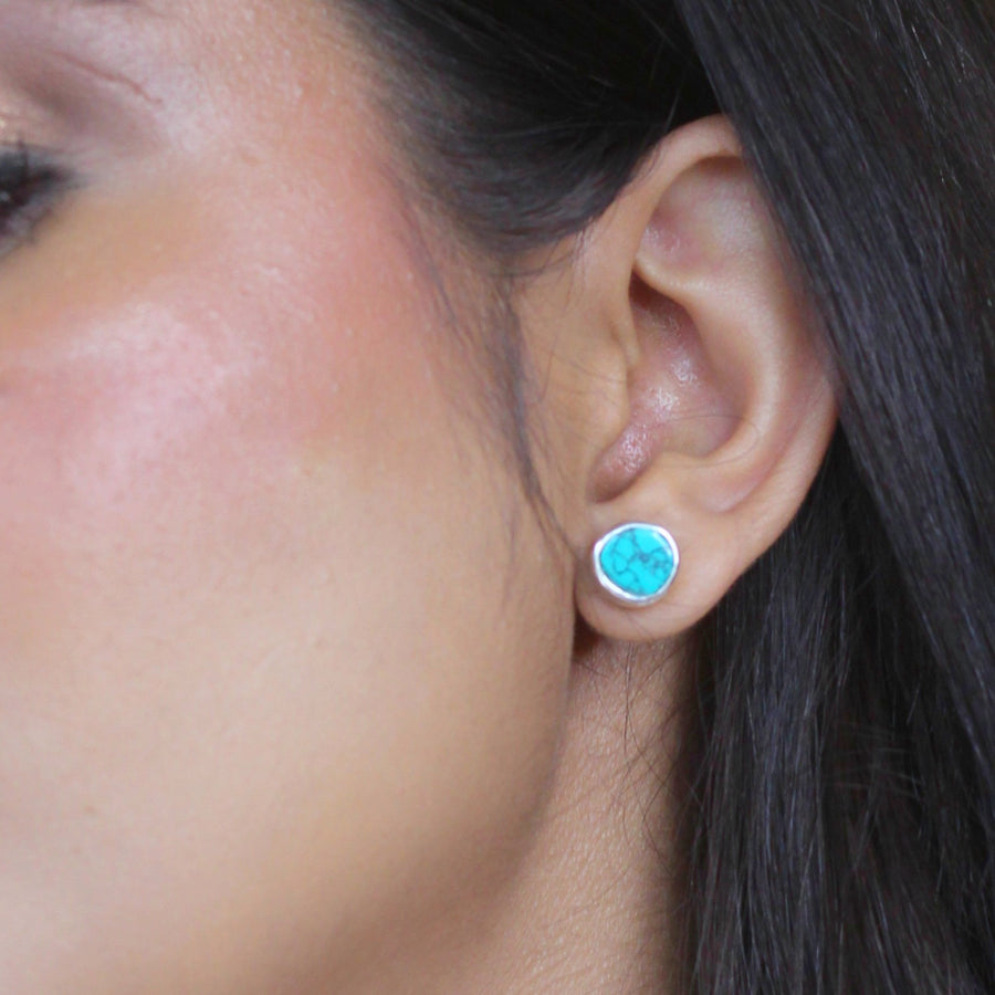 Blue Turquoise Sea Studs