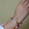 Devi Maa Blessings 92.5 Silver Bracelet with Tiger Eye Beads