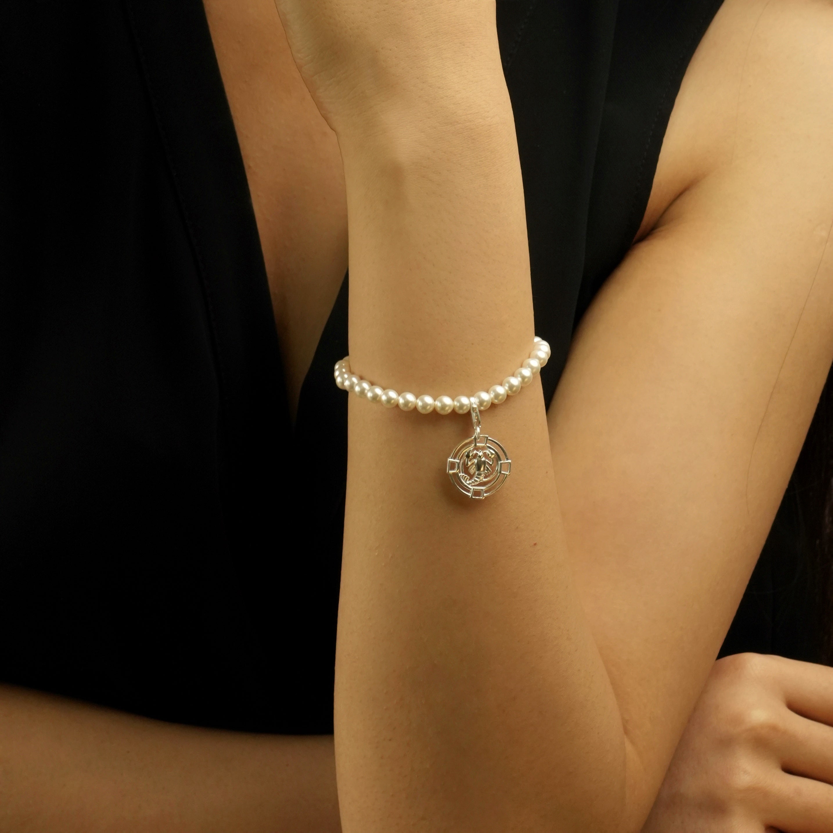 Scorpio Pearl 92.5 Silver Bracelet