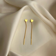 My Heart Thread Earring- 92.5  Silver ( with 22k Gold-plating)