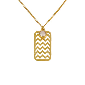Freshwater Pearl Chevron Chic Necklace