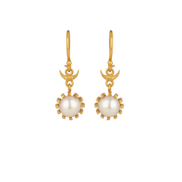Moon Hook Earring - Pearl