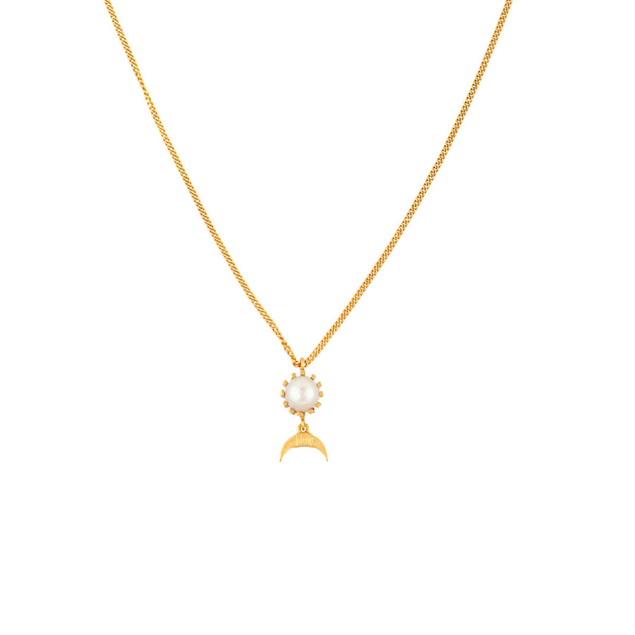 Moon Necklace Pearl