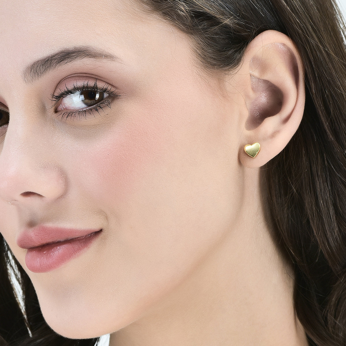 My Heart Studs - 92.5 Silver ( with 22K Gold Plating)