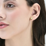 My Heart Thread Earring- 92.5  Silver ( with 22k Gold-plating)