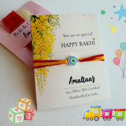 KIDS RAKHI - Nazar EvilEye Enamel – 92.5 Silver Rakhi