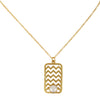 Studded Freshwater Pearl Chevron Chic Necklace