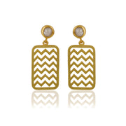 Freshwater Pearls Earring - Chevron Chic