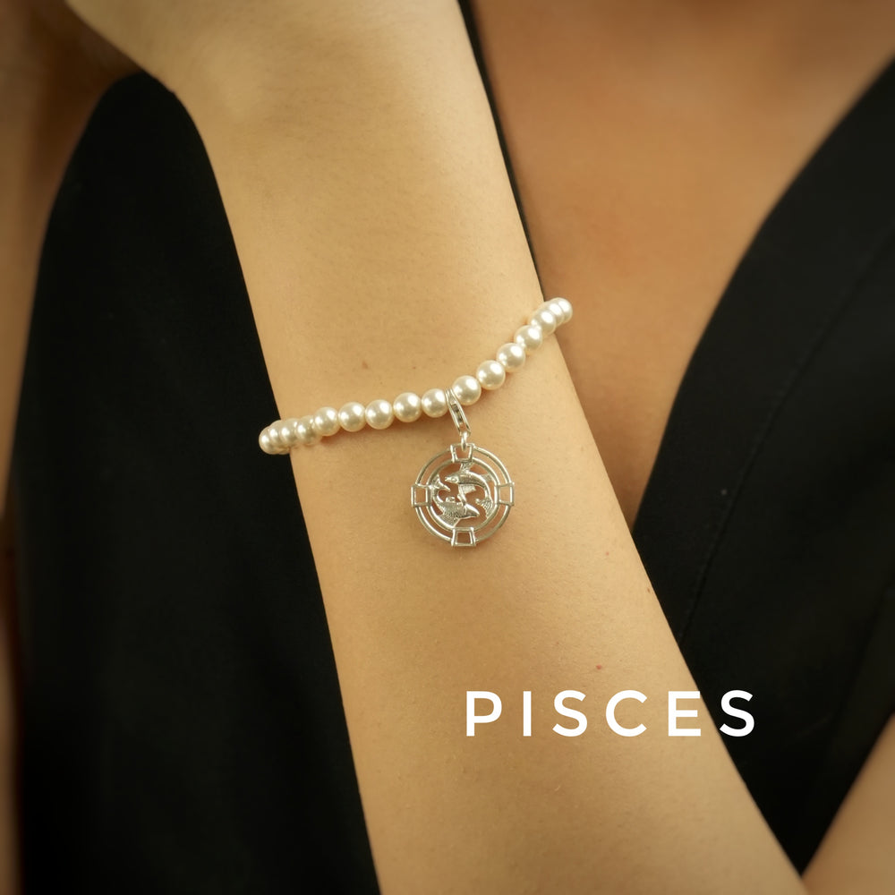 
            
                Load image into Gallery viewer, Pisces Pearl Bracelet
            
        