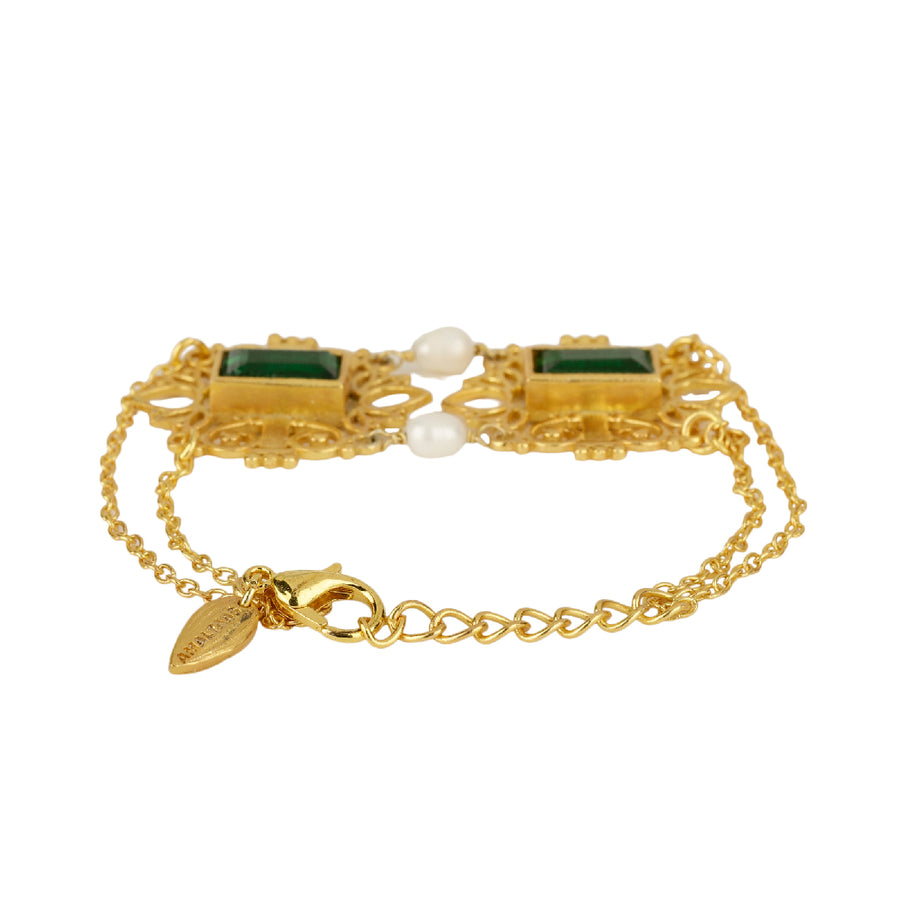 Shagun Green Bracelet with Freshwater Pearls