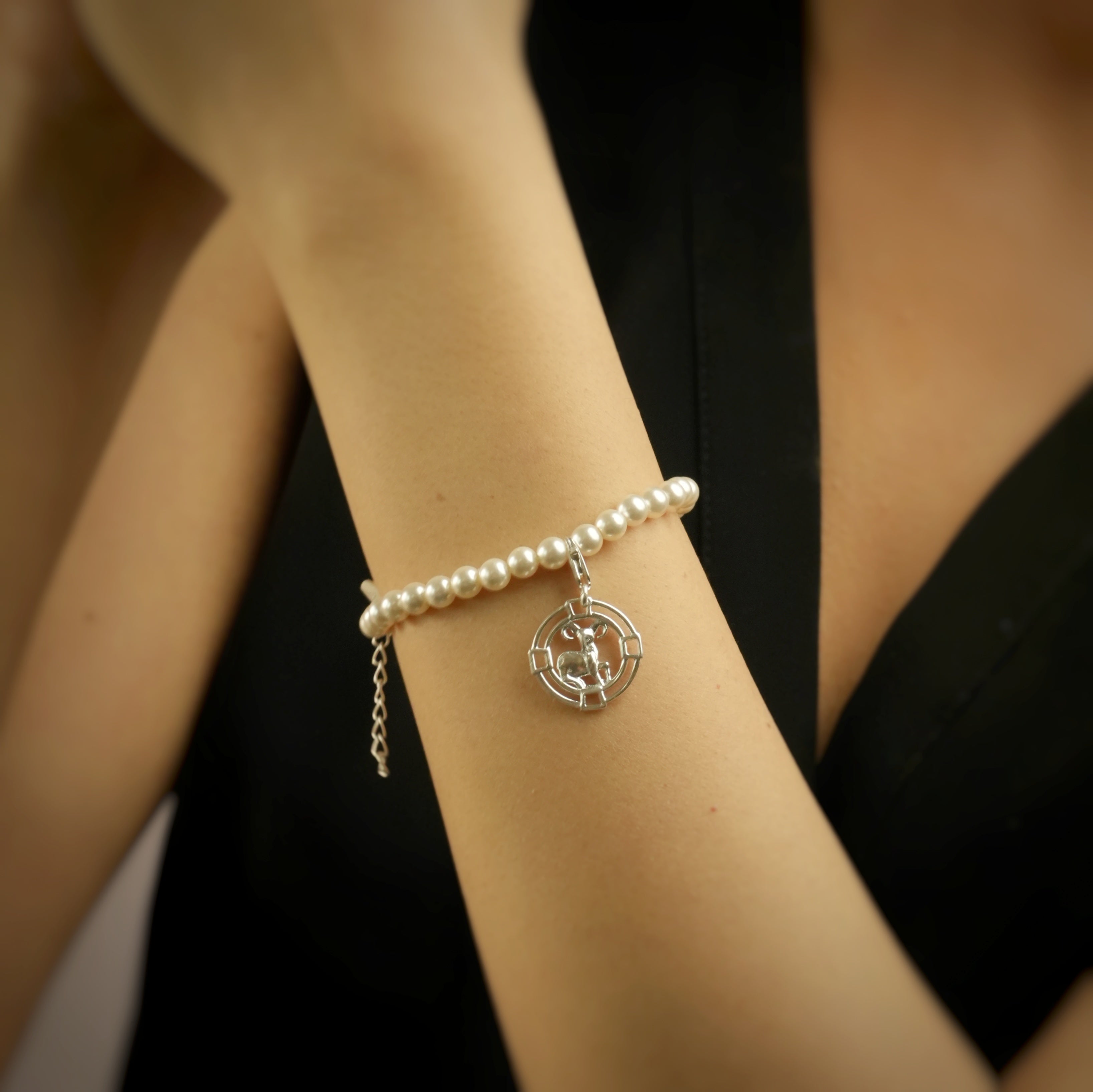 Aries Pearl 92.5 Silver Bracelet