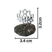 Blessed Lotus in 92.5 Silver With Pyrite
